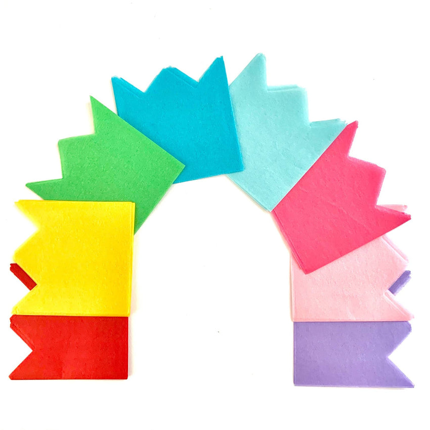 MultiColor Tissue Paper Crowns Set of 8 Paper and Grace