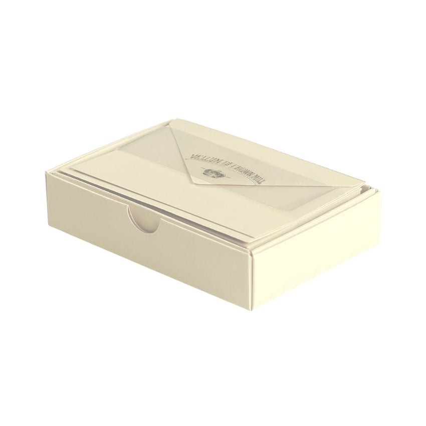 Original Crown Mill Color Vellum Standard Note Card Box - Cream – Paper ...