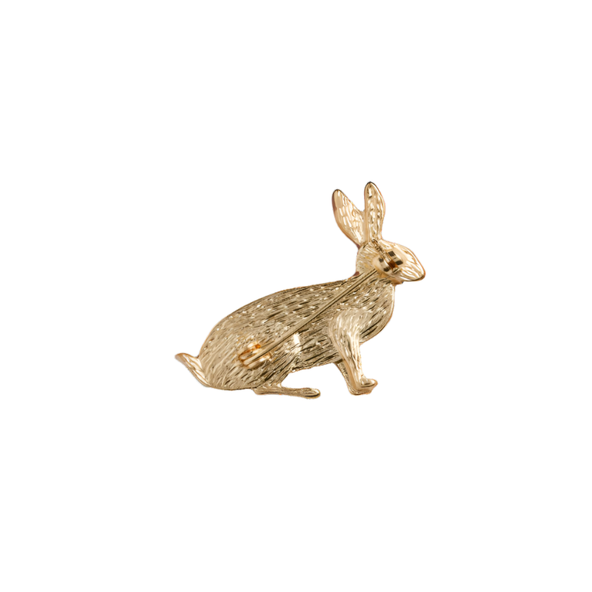 Enamel Brown Rabbit Brooch - Fable England