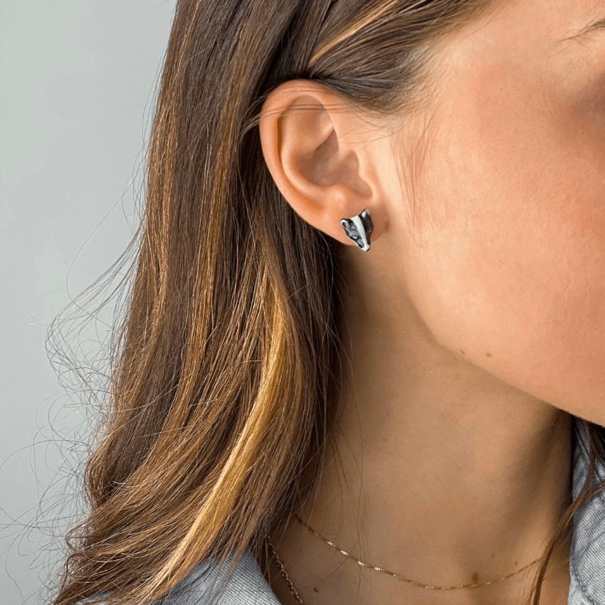 Porcelain Earrings - Badger