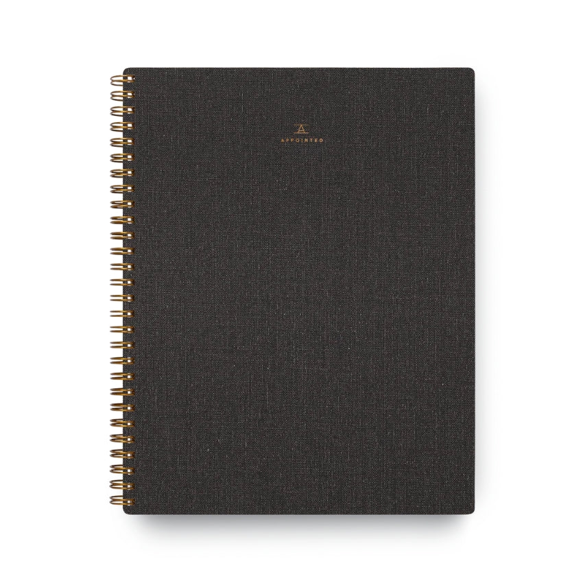 Appointed Notebook - Lined, Charcoal Gray