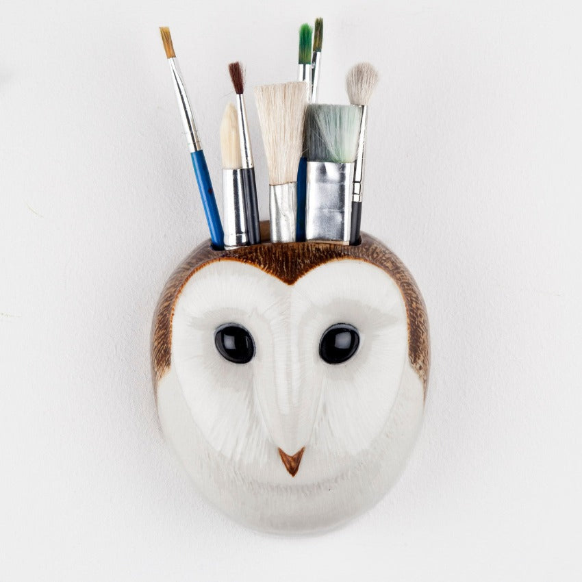 Barn Owl Wall Vase - Filled