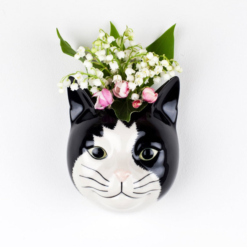 Barney-Cat-Wall-Vase-Filled