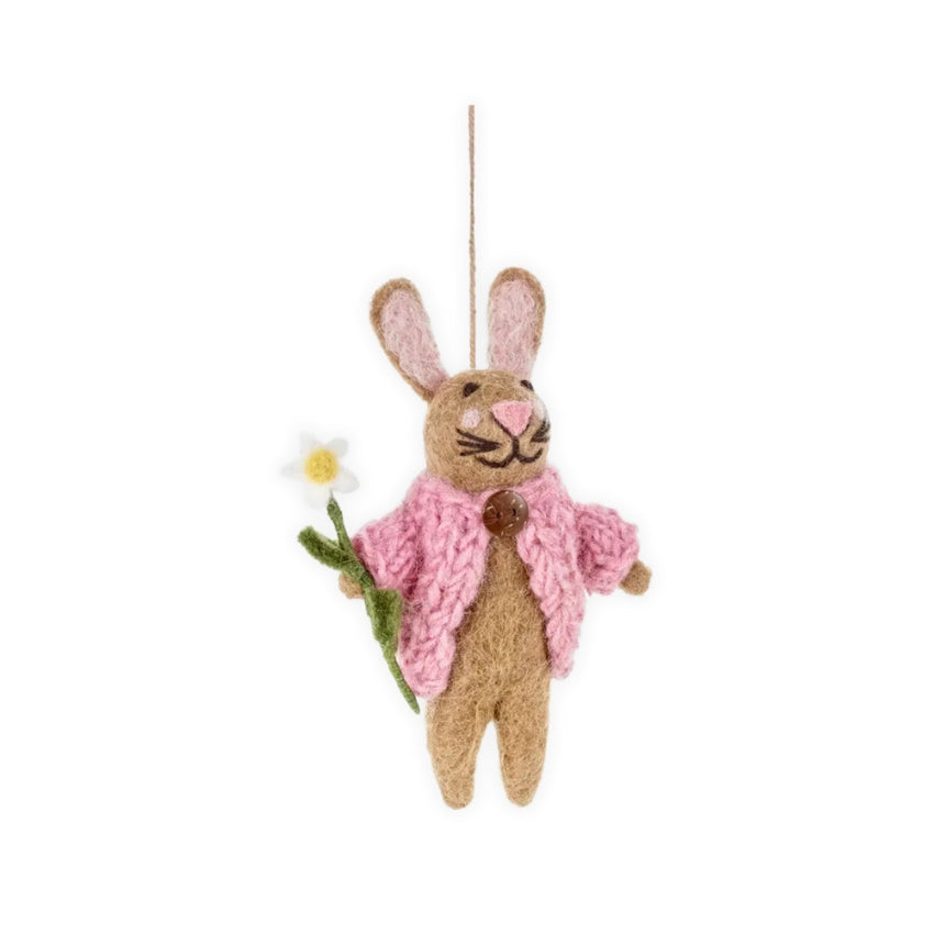Blossom the Bunny Felt Bauble