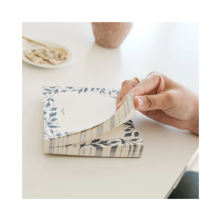 Blue Vines Block Notepad