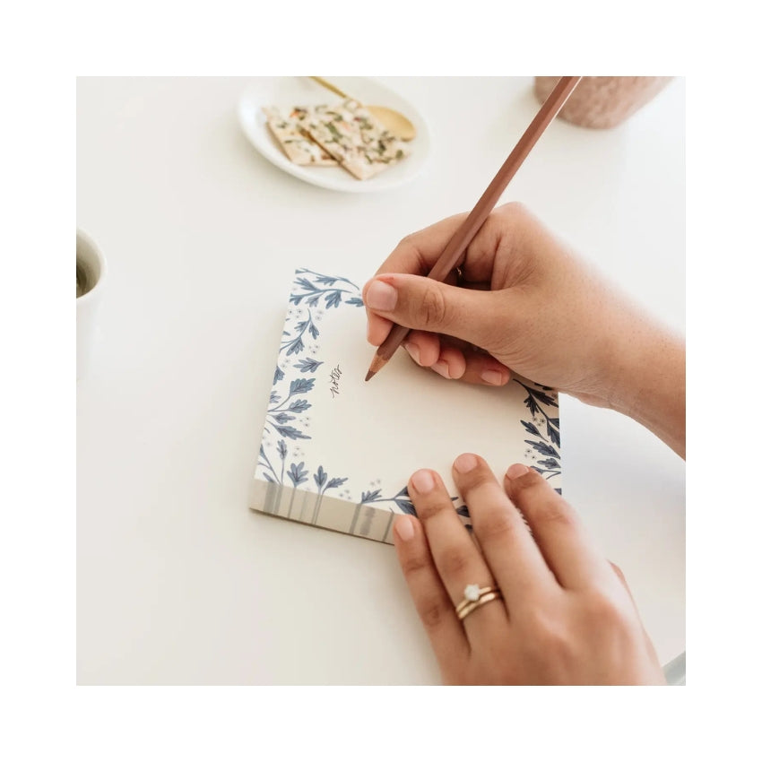 Blue Vines Block Notepad
