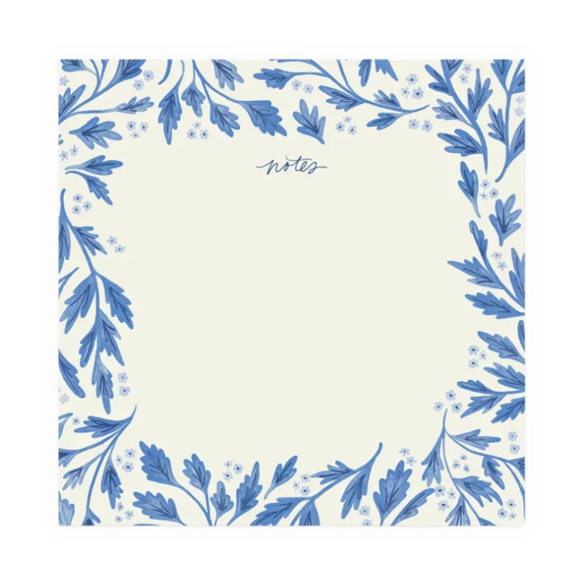 Blue Vines Block Notepad