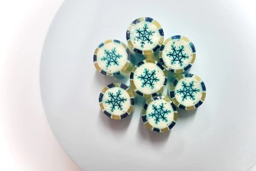 Blueberry Snowflake Candy
