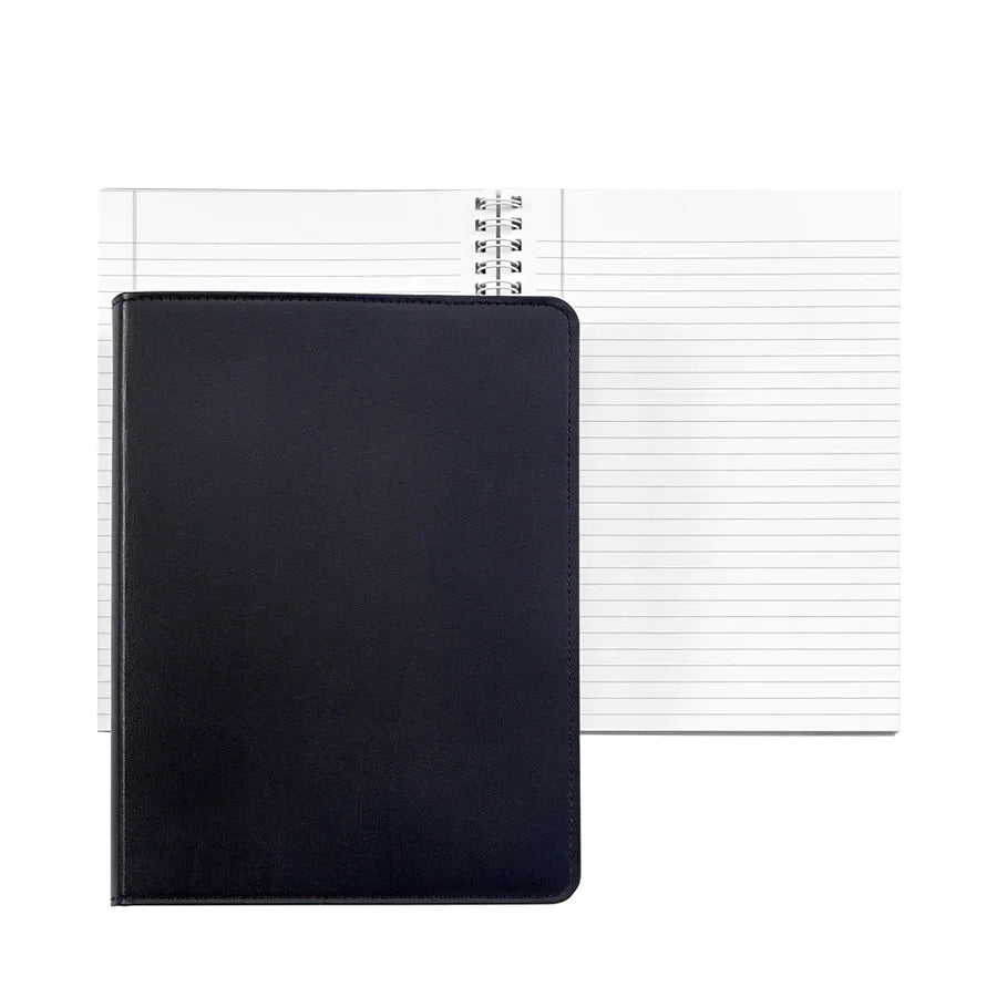 Wire-O-Notebook-Black-Leather-Bonded