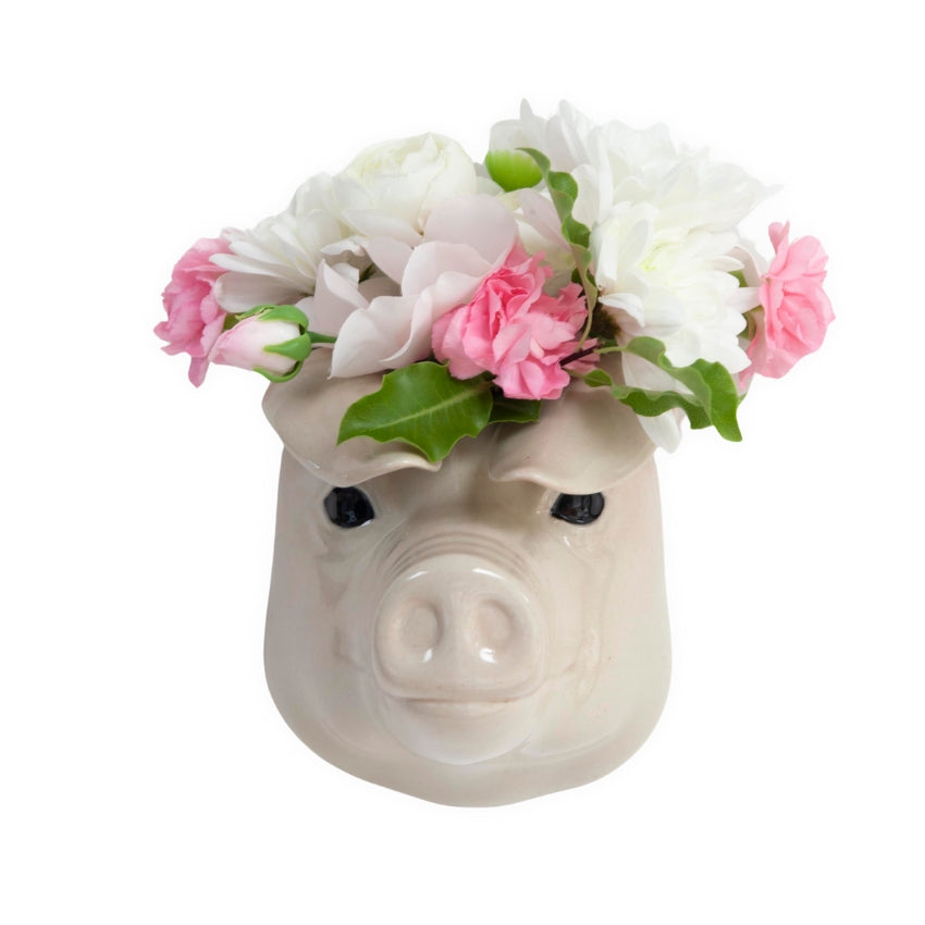 British Lop Pig Wall Vase - Quail Ceramics