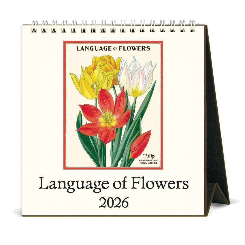 Vintage Language of Flowers Desk Calendar 2026 - Cavallini & Co.