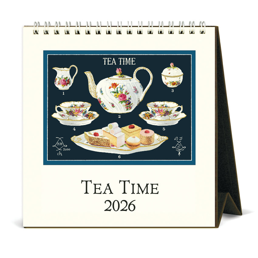 Vintage Tea Time Desk Calendar 2026 - Cavallini & Co.