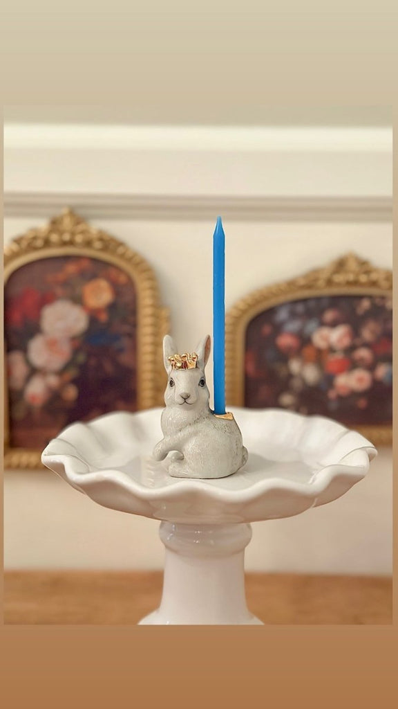 Cake Topper - Royal White Rabbit Cake Stand