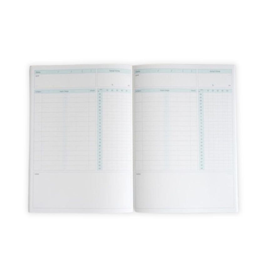 Campus Study Daily Visualized Planner / Notebook - B5, Green