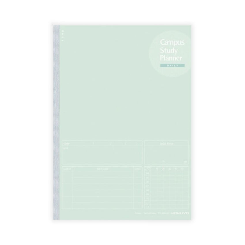 Campus Study Daily Visualized Planner / Notebook - B5, Green
