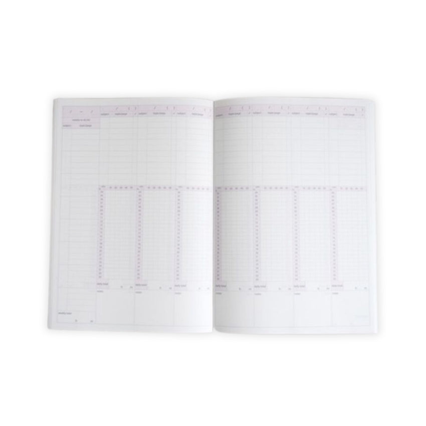Campus Study Weekly Visualized Planner / Notebook - B5, Blue