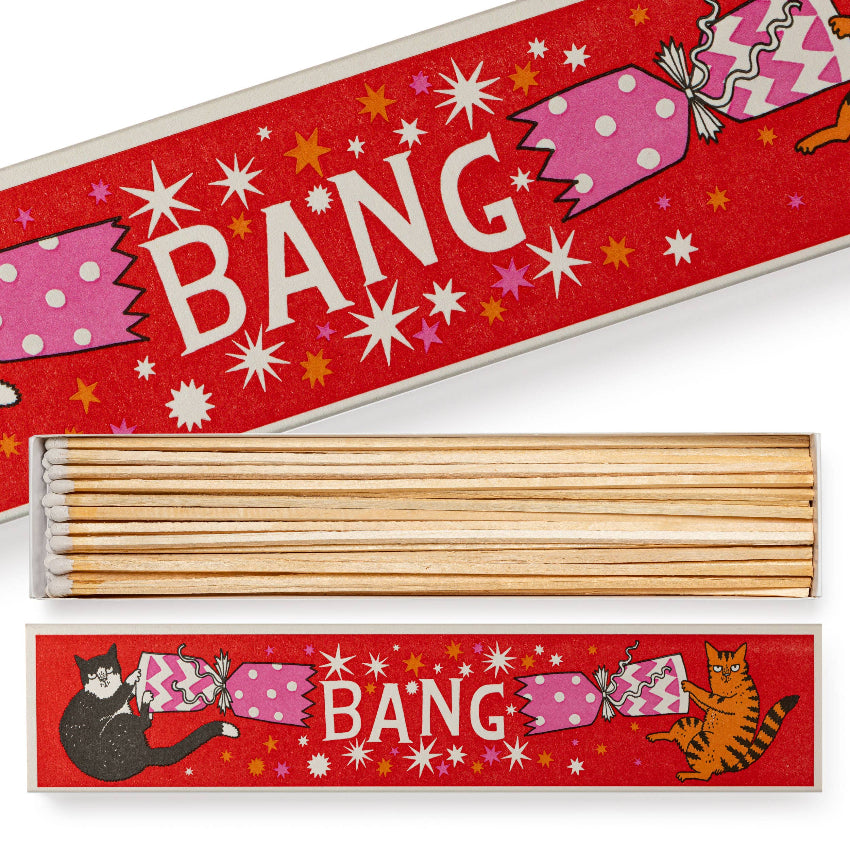 Cracker Cats Long Christmas Safety Matches