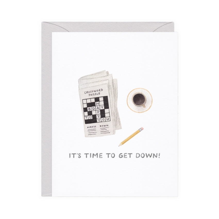 Crossword And Coffee Card