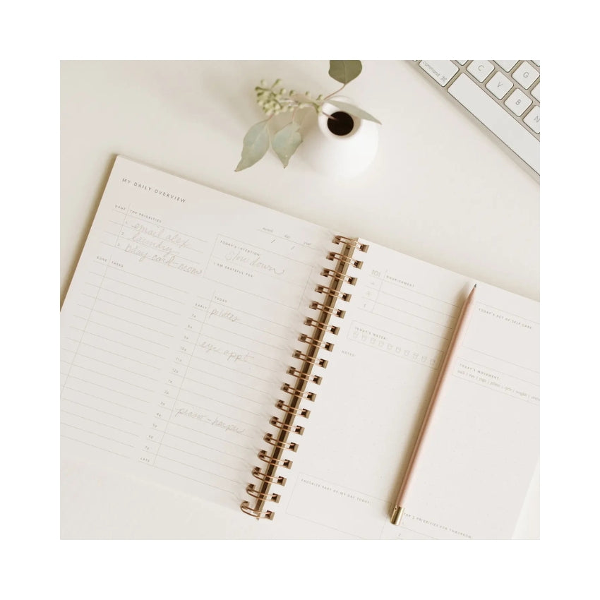 Daily Overview Planner - Chalk White