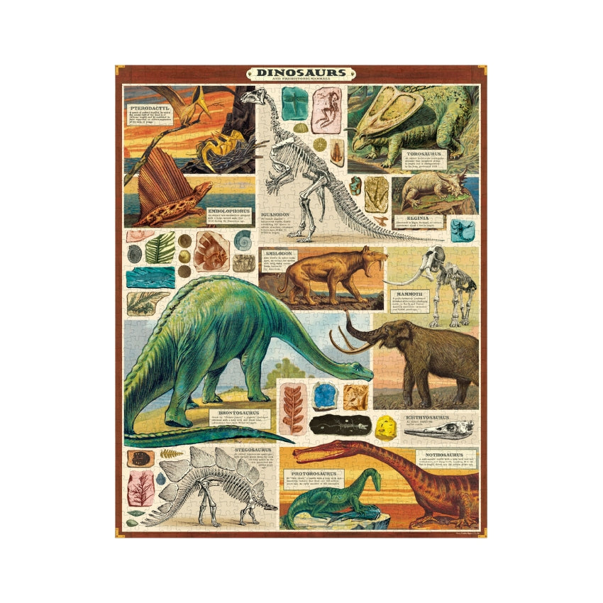 Dinosaurs 1000 Piece Puzzle - Cavallini & Co.