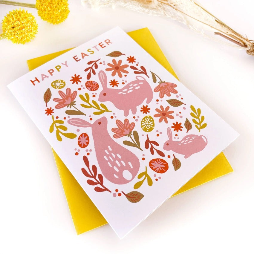 Easter Bunny Garden Card - Angled