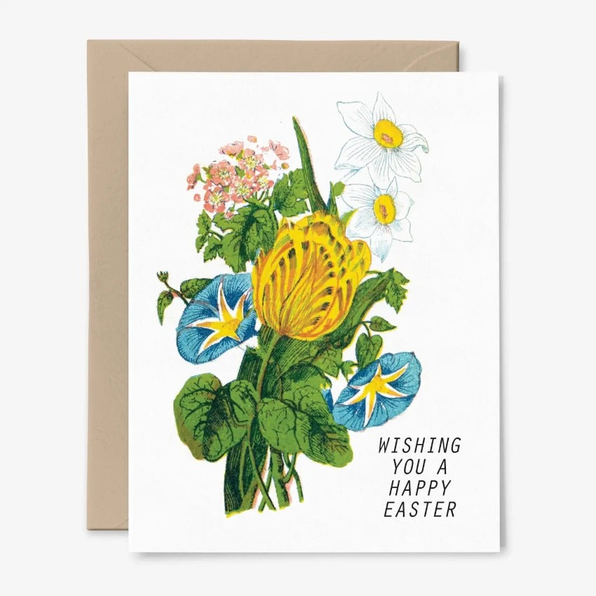 Easter Floral Bouquet Card - Front