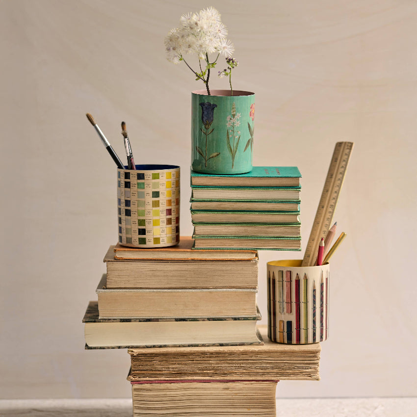 Enamel Pencil Pot - Festival of Flowers