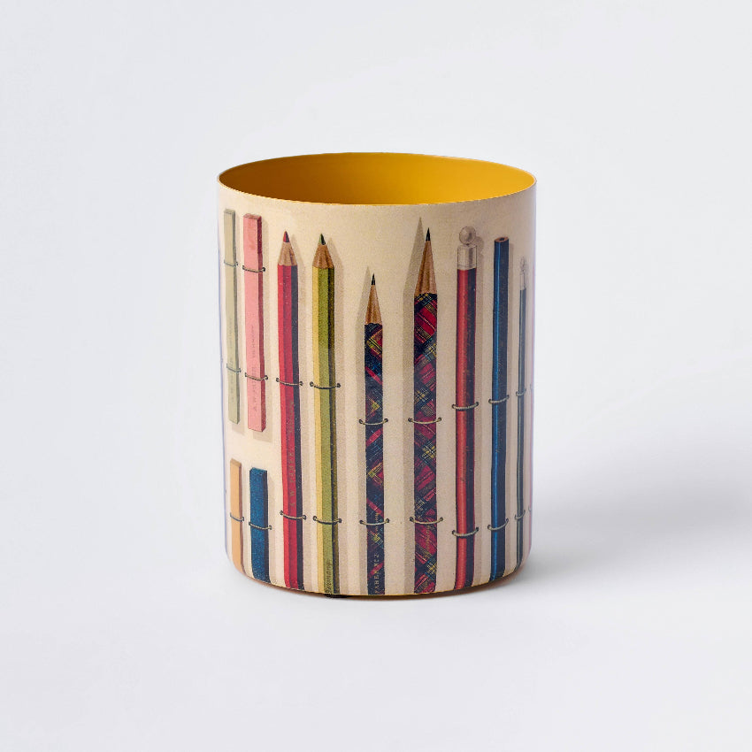 Enamel Pencil Pot - Vintage Pencils & Chalks