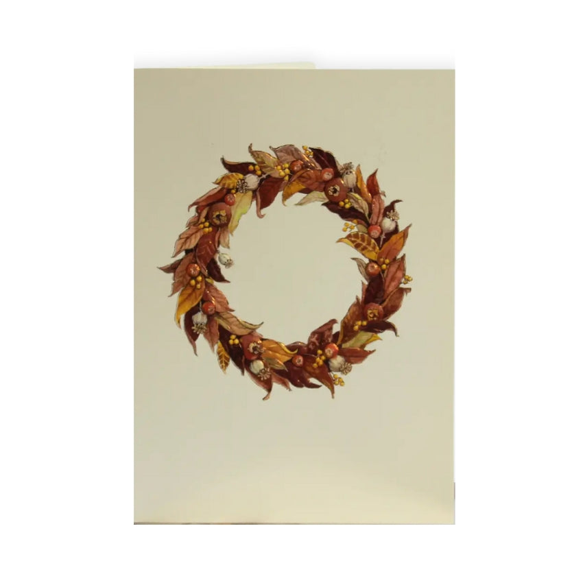 Fall Wreath Thanksgiving Card