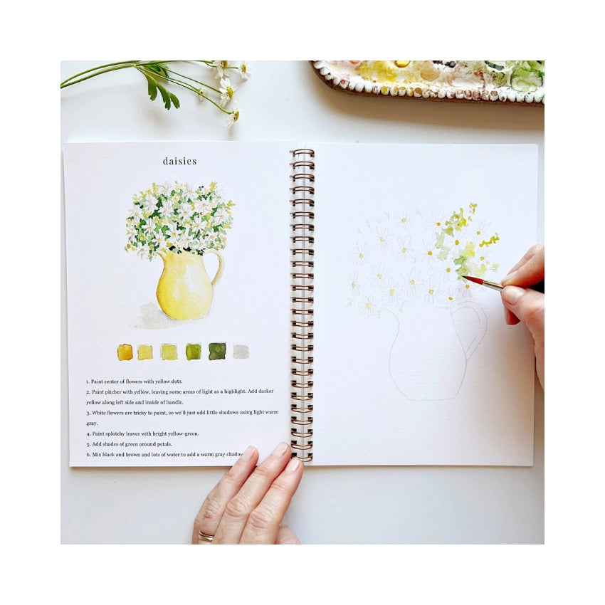 Flowers Watercolor Workbook