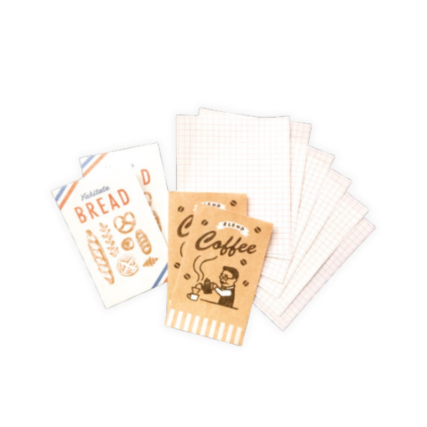 Furukawashiko Mini Letter Set - Bread and Coffee