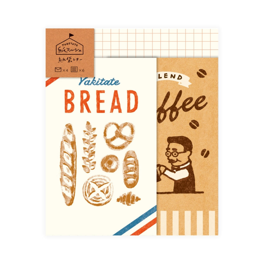 Furukawashiko Mini Letter Set - Bread and Coffee