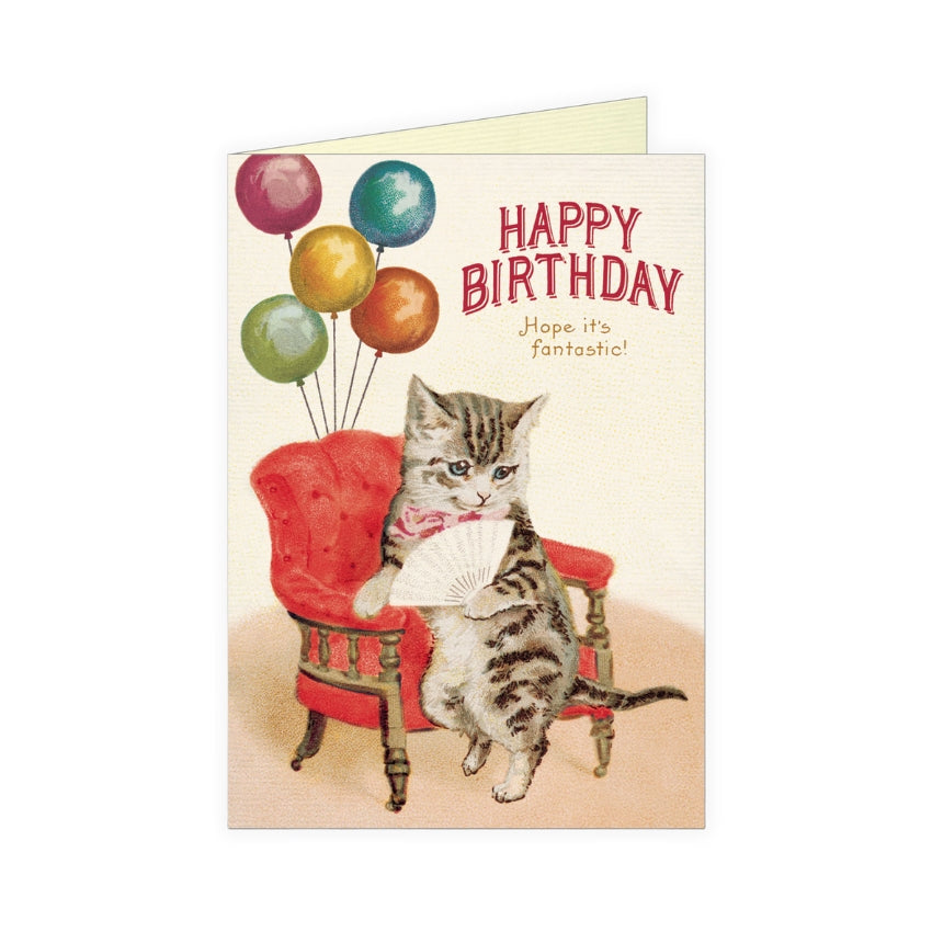 Birthday Cat Fan Card