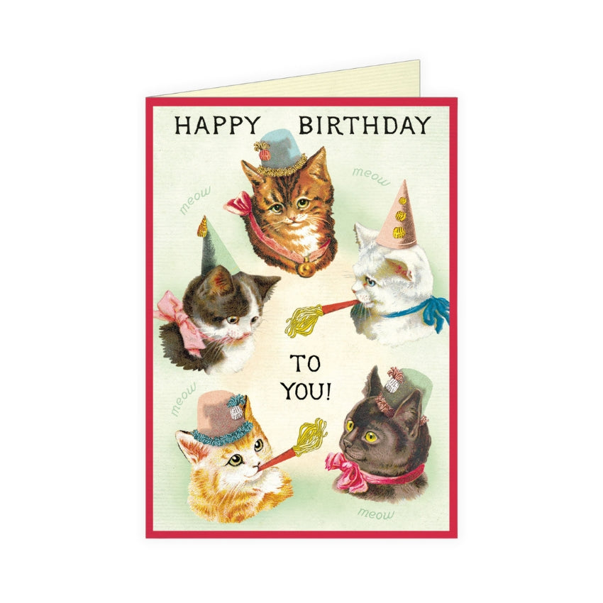 Birthday Cat Party Card