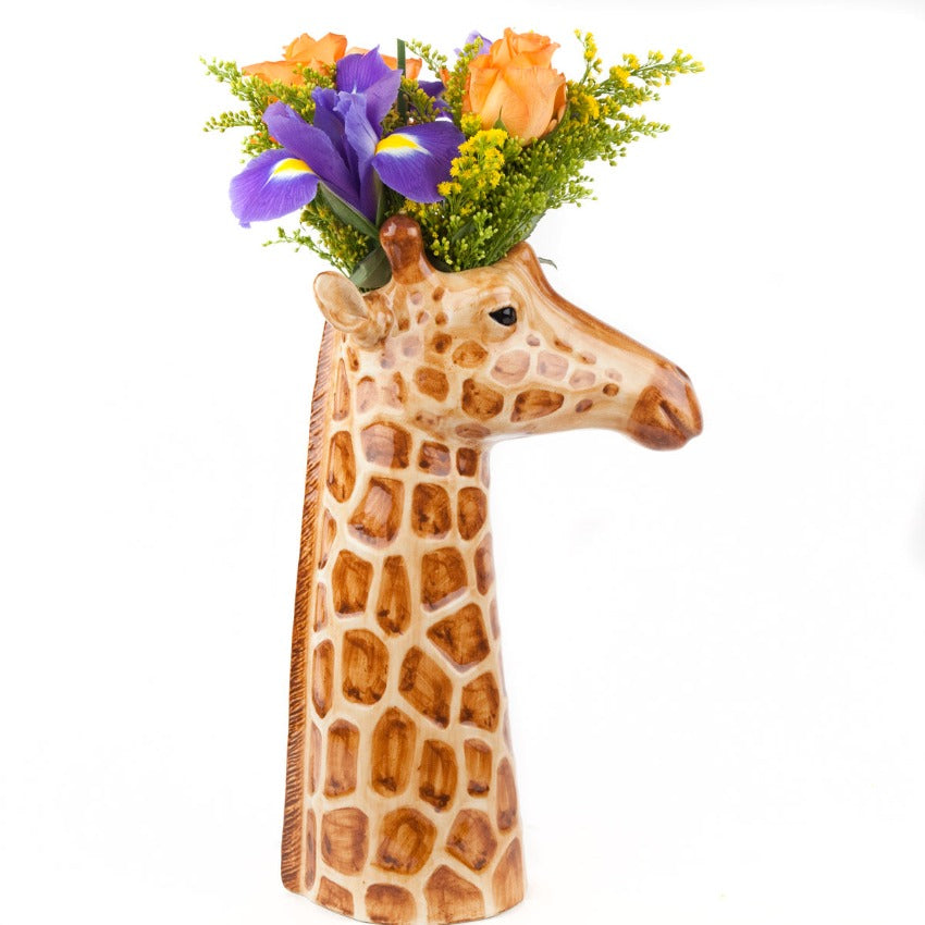 Giraffe Flower Vase - Filled