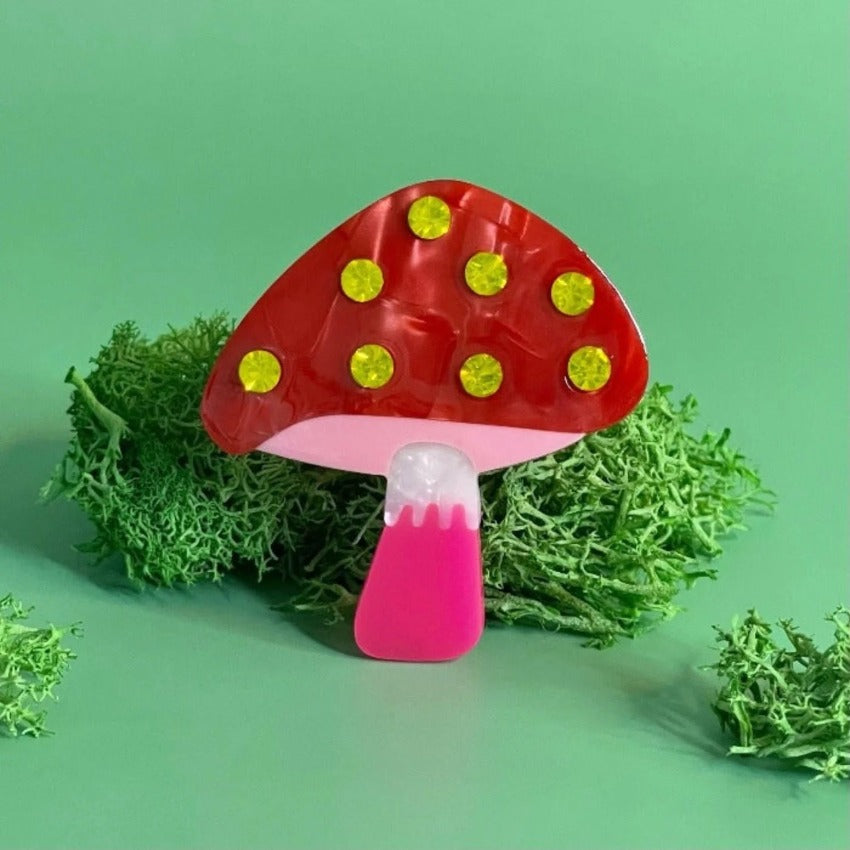 Hair Clip - Mushroom