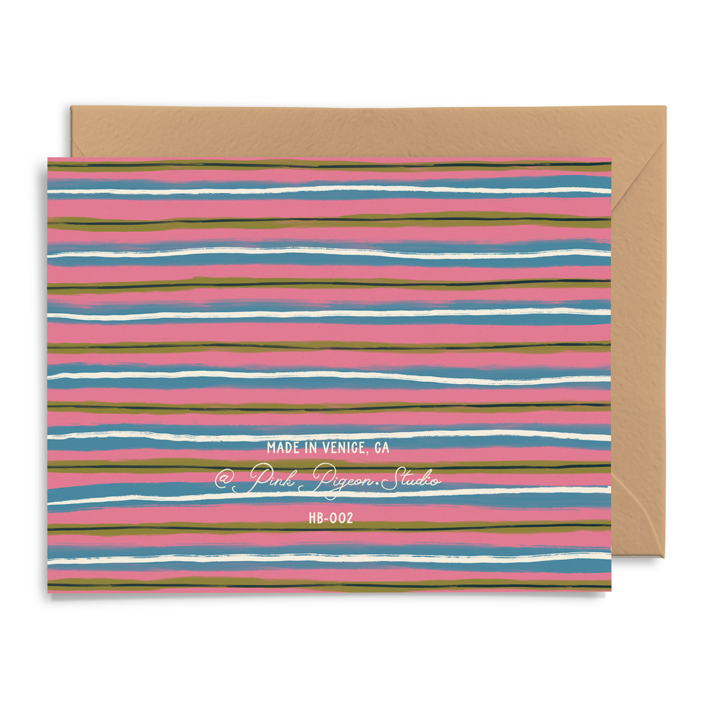 Happiest Birthday Stripe Card