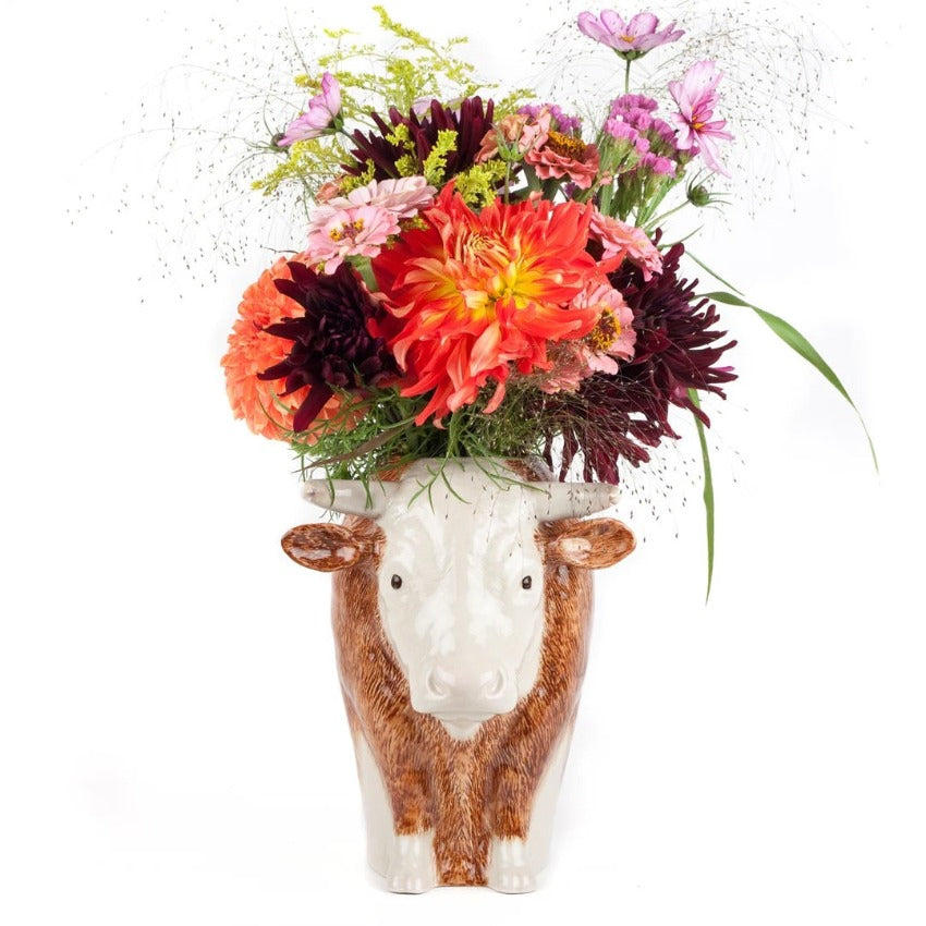 Flower Vase - Hereford Bull