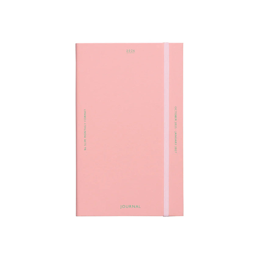 Hightide Katy Monthly Planner 2026 - Slim B6, Pink