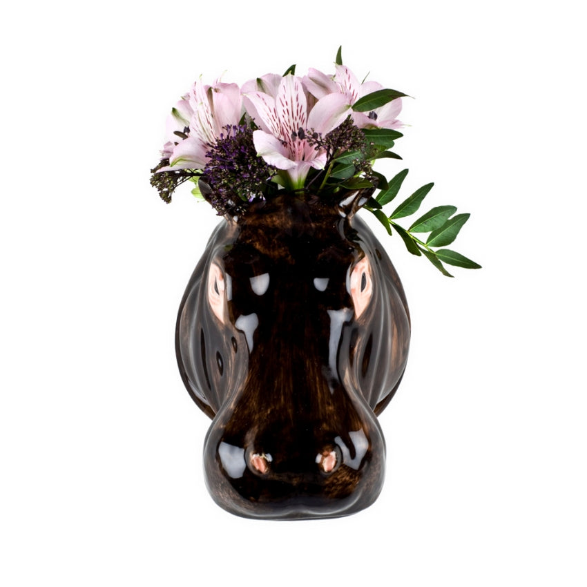 Hippo Wall Vase - Quail Ceramics