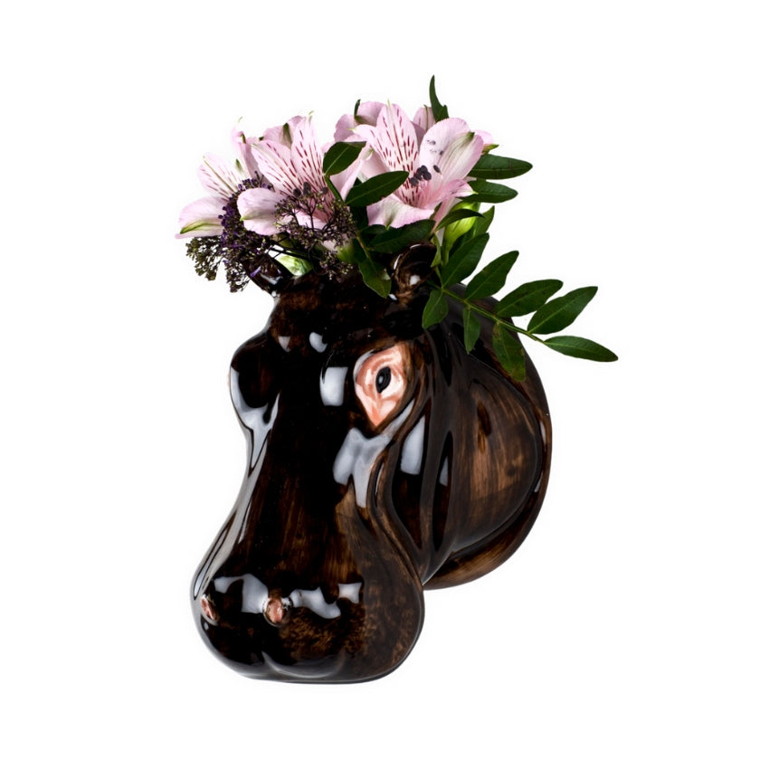 Hippo Wall Vase - Quail Ceramics