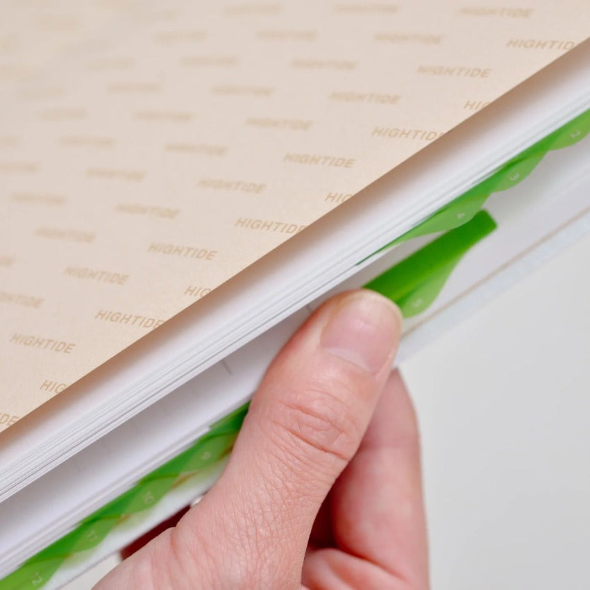 Landscape Index Tabs Green Paper and Grace