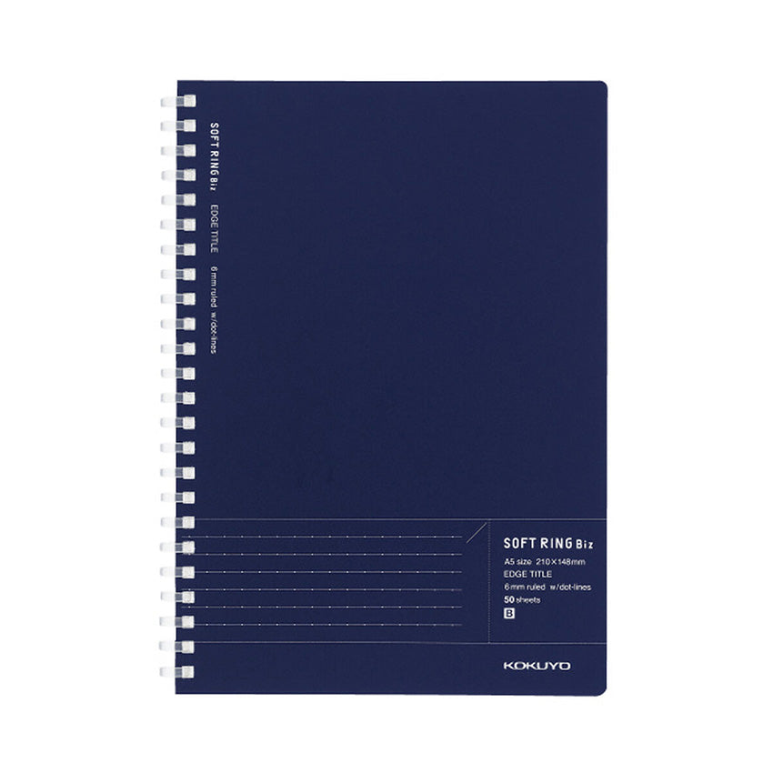 Kokuyo-Soft-Ring-Notebook-A5-Ruled-Navy