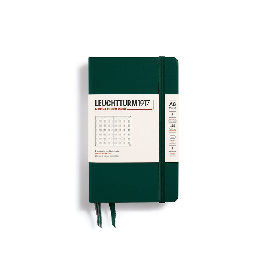 LEUCHTTURM1917 Hardcover Dotted Notebook - A6, Forest Green