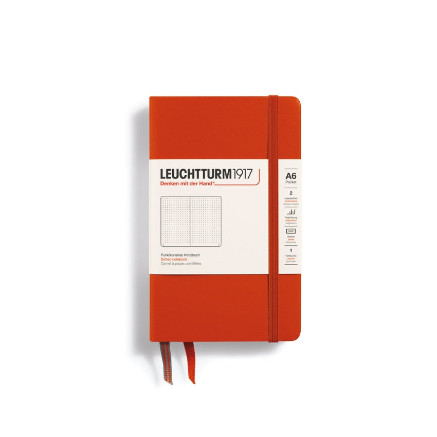 LEUCHTTURM1917 Hardcover Dotted Notebook - A6, Fox Red