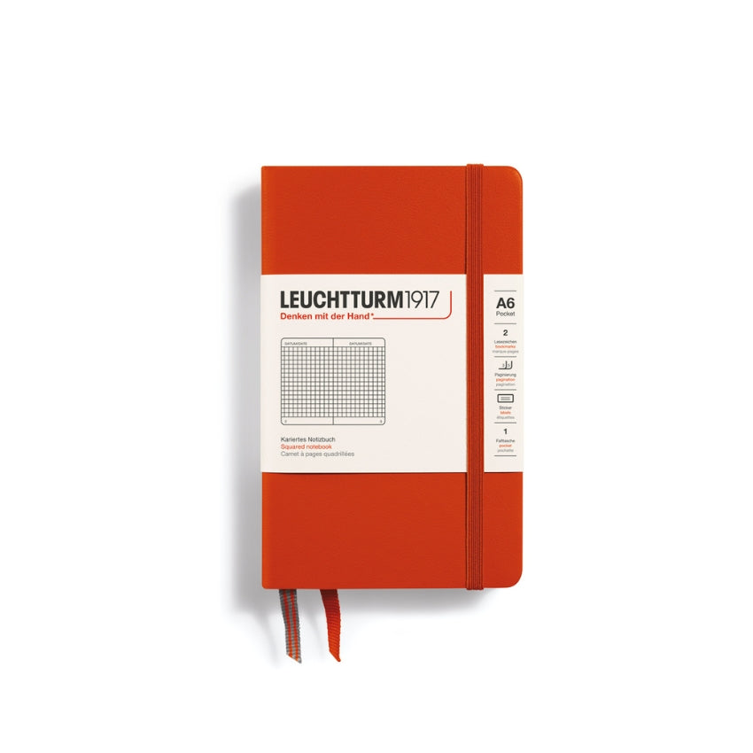 LEUCHTTURM1917 Hardcover Graph Notebook - A6, Fox Red