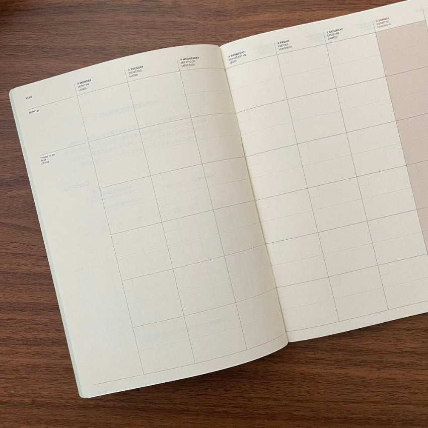 Laconic Monthly Notebook - Spread