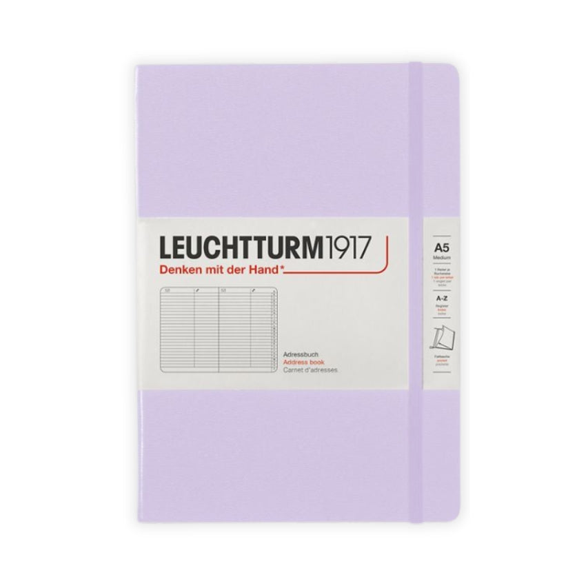 Leuchtturm Hardcover Address Book - A5, Lilac
