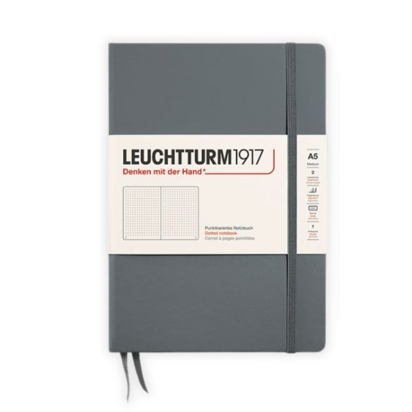 Leuchtturm Hardcover Dotted Journal - A5, Anthracite
