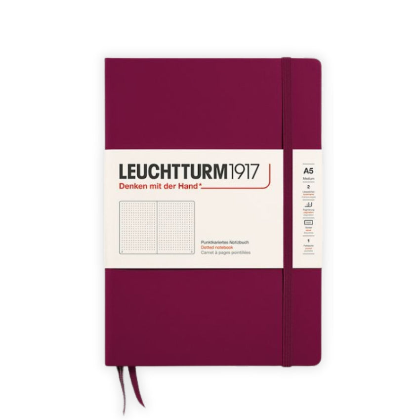Leuchtturm Hardcover Dotted Journal - A5, Port Red